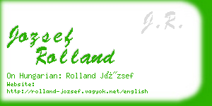 jozsef rolland business card